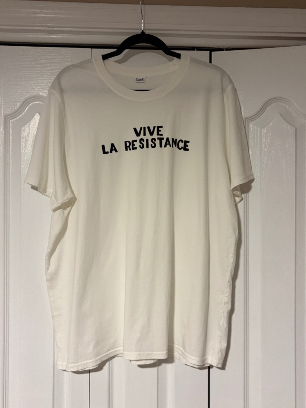 Clare V VIVE LA RESISTANCE Original Fit Tee - XL